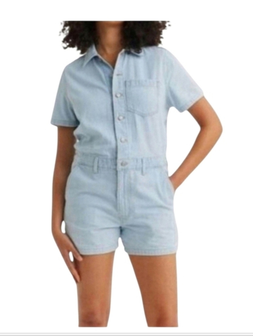 Levi's Denim Shortalls Romper Size Medium